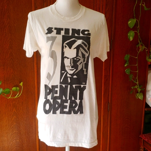 Vintage Sting 3 Penny Opera T-shirt M - Picture 1 of 4